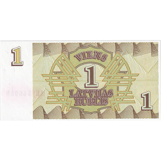 Lotyšsko,
1 rubeľ,
1992