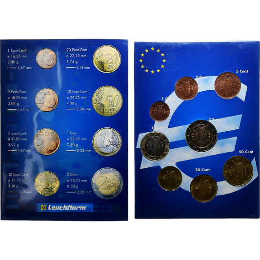 Írsko,
Setze 1 ct. - 2 eurá,
2002