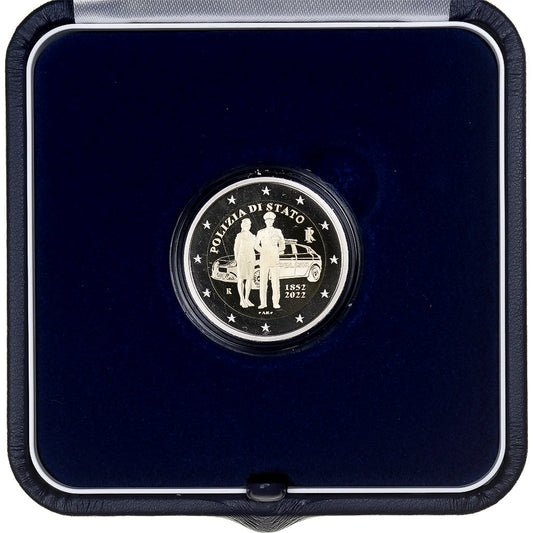 taliančina,
2 eurá,
Staatspolizei