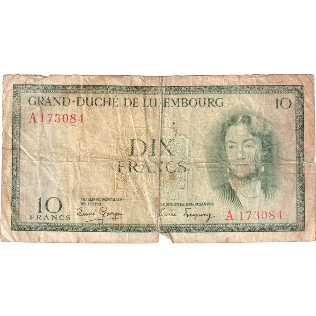 Luxembursko,
10 frankov,
VF (20-25)