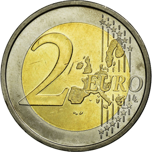 Luxembursko,
2 eurá,
25. Jahrestag von Großherzog Guillaume