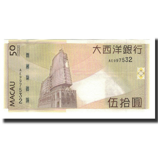 bankovka,
Macao,
50 Pataqov