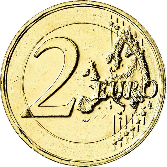 Luxembursko,
2 eurá,
200 rokov Guillaume II