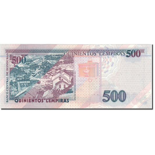 bankovka,
Honduras,
500 Lembir