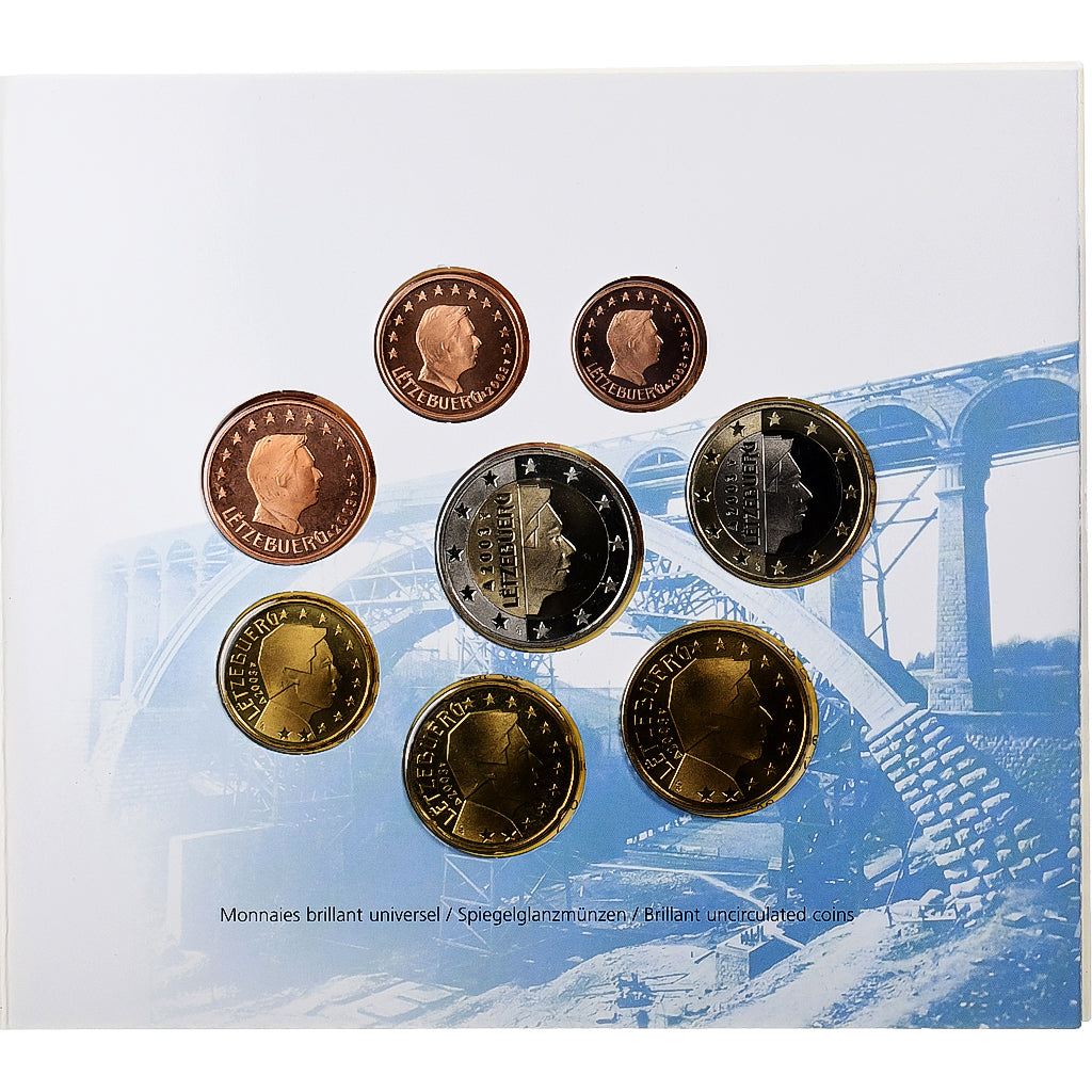 Luxembursko, 
  
  1 cent za 2 eurá, 
  
  Pont Adolf