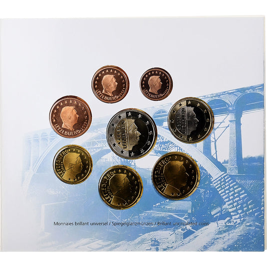 Luxembursko, 
  
  1 cent za 2 eurá, 
  
  Pont Adolf