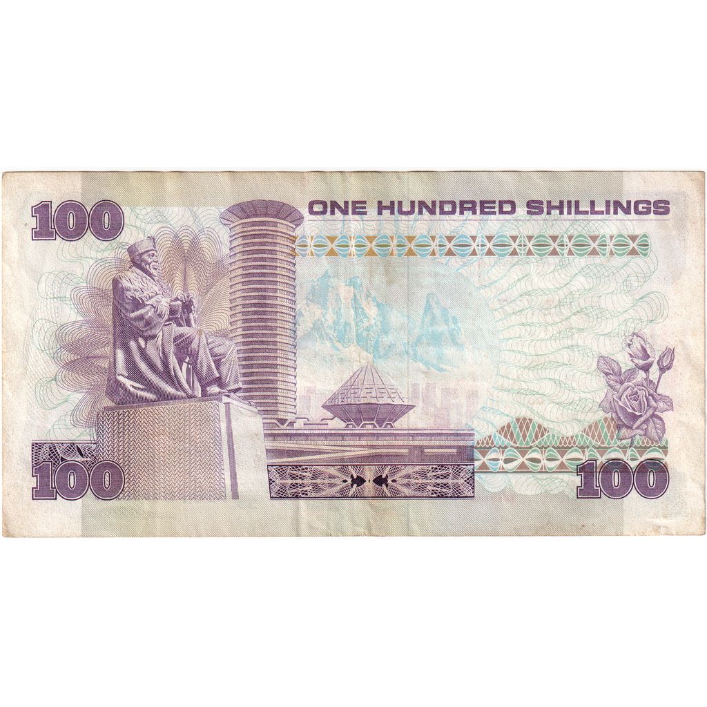 Keňa,
 
 100 šilingov,
 
 1984