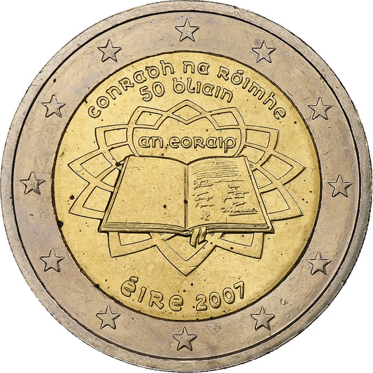 Írsko – republika, 
  
  2 eurá, 
  
  Rímska zmluva