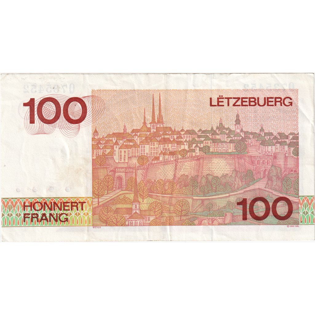 Luxembursko,
 
 100 frankov,
 
 WF(40-45)