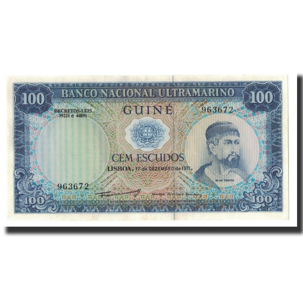 bankovka, 
  
  portugalská guinea, 
  
  100 escudo