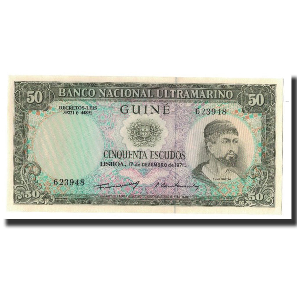 bankovka, 
  
  portugalská guinea, 
  
  50 escudo