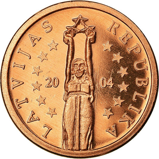 Lotyšsko, 
  
  Fantasie-Euro-Moster, 
  
  2 euro centy
