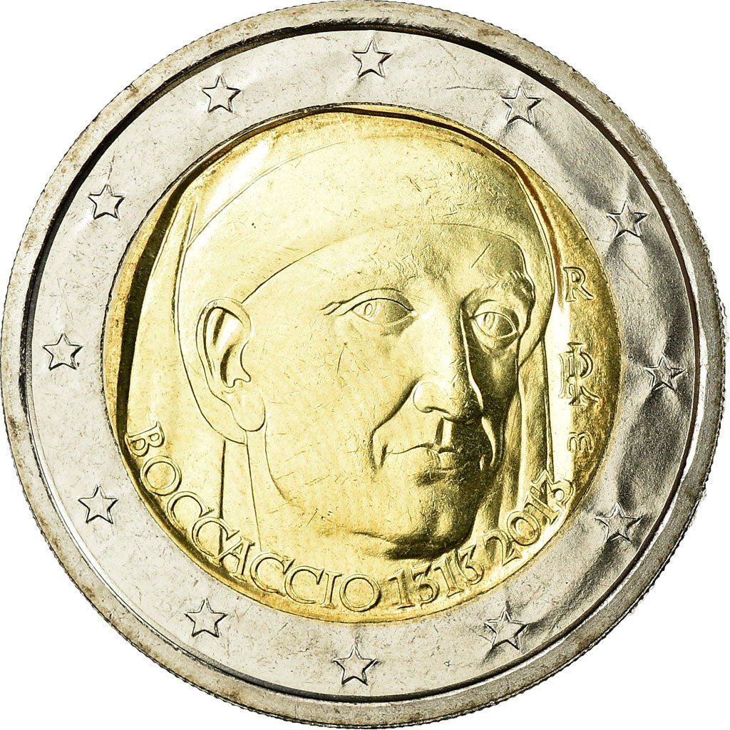 taliančina, 
  
  2 eurá, 
  
  Giovanni Boccaccio