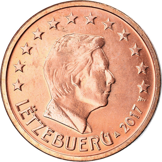 Luxembursko,
 
 2 euro centy,
 
 2017