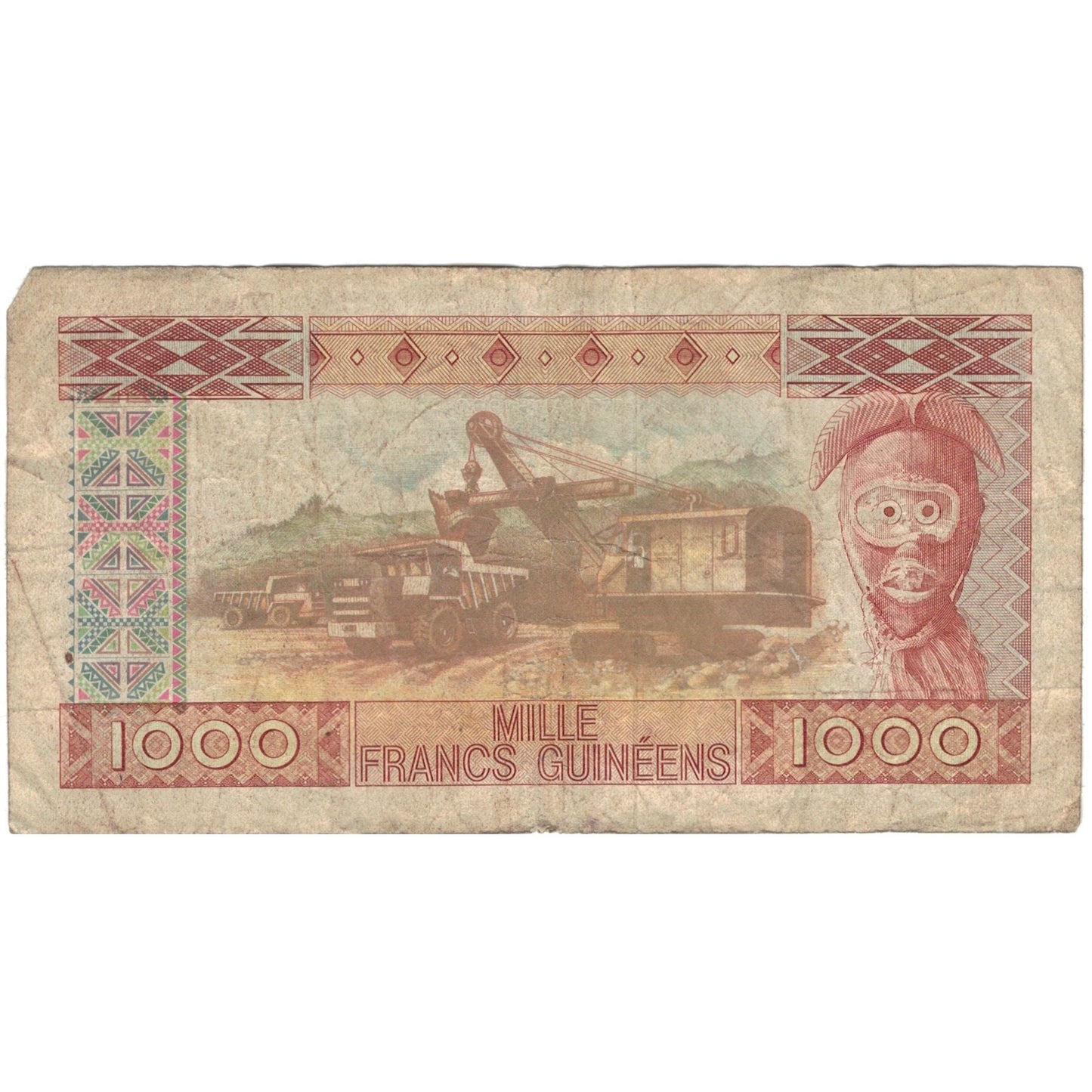 bankovka,
 
 Guinea,
 
 1000 frankov